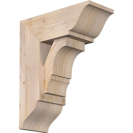 Ekena Millwork Balboa Traditional Smooth Bracket w/ Offset Brace, Douglas Fir, 7 1/2"W x 18"D x 22"H BKT0806X18X22BOA01SDF